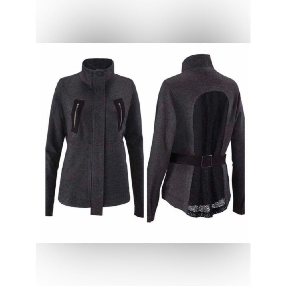 "CABI" Love, Carol Mesh Back and Grey Jacket Women’s Size XL